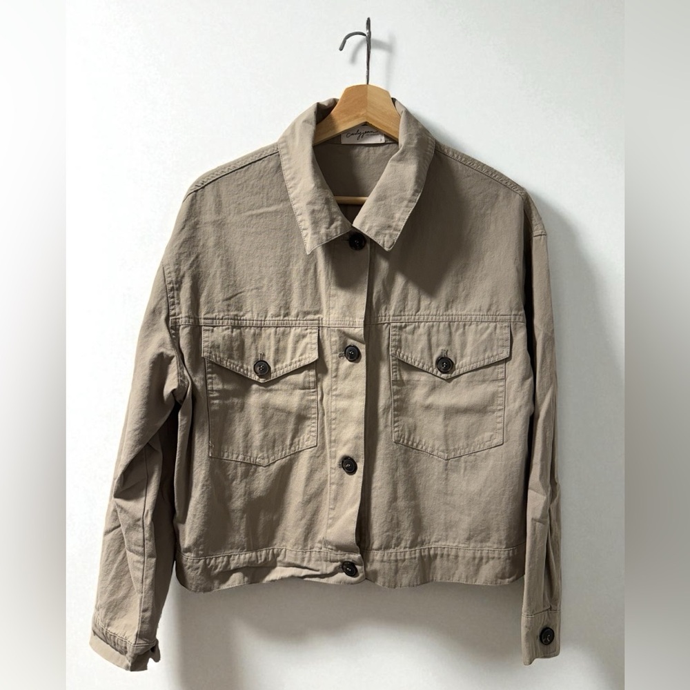 Carly Jean Los Angeles Beige Jacket